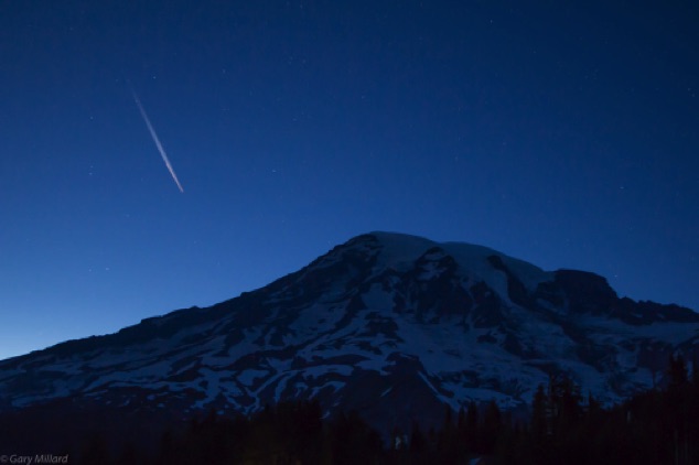 Stars and Jet over Mt Rainier
Mt Rainier National Park  WA